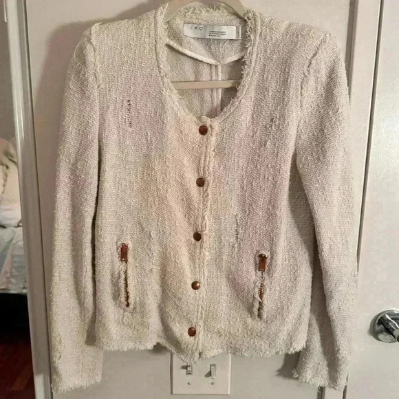 IRO Jackets & Blazers - IRO distressed knit tweed jacket blazer